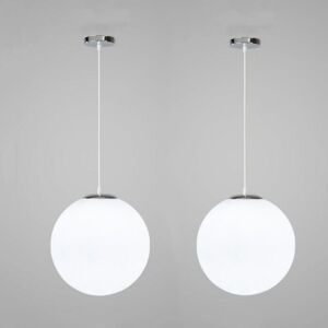 WOTTES Modern Pendant Lights Glass Globe Ceiling Lamp Adjustable Hanging Lamp for Kitchen Island Bedroom Hallway Ø18CM 2Pcs WOTTES Modern Pendant Lights Glass Globe Ceiling Lamp Adjustable Hanging Lamp for Kitchen Island Bedroom Hallway Ø18CM 2Pcs