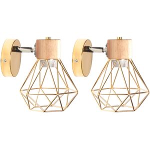 NORCKS 2PCS Retro Wall Lights Modern Wall Lamp Indoor Wall Light Metal Wall Sconce, 15CM Angle Adjustable Gold For Bedroom Office E27 NORCKS 2PCS Retro Wall Lights Modern Wall Lamp Indoor Wall Light Metal Wall Sconce, 15CM Angle Adjustable Gold For Bedroom Office E27