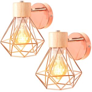 NORCKS 2PCS Retro Wall Lights Modern Wall Lamp Indoor Wall Light Metal Wall Sconce, Dia15CM Angle Adjustable Rose Gold For Bar Bedroom Office E27 NORCKS 2PCS Retro Wall Lights Modern Wall Lamp Indoor Wall Light Metal Wall Sconce, Dia15CM Angle Adjustable Rose Gold For Bar Bedroom Office E27