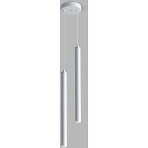 WOTTES Led Industrial Pendant Light Metal Ceiling Lamp White Hanging Lamp Cylindrical Long Tube Chandelier Warm White Light WOTTES Led Industrial Pendant Light Metal Ceiling Lamp White Hanging Lamp Cylindrical Long Tube Chandelier Warm White Light