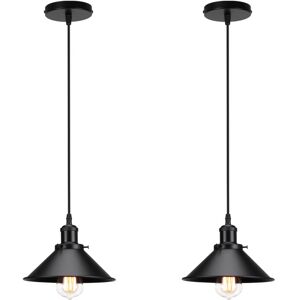 Norcks - 2PCS)Ø220MM Vintage Ceiling Light Black Retro Industrial Pendant Lights,Creative Classic Pendant Lights Antique Ceiling Light E27 Classic Norcks - 2PCS)Ø220MM Vintage Ceiling Light Black Retro Industrial Pendant Lights,Creative Classic Pendant Lights Antique Ceiling Light E27 Classic