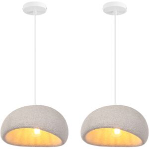 Norcks - 2X 30CM Creative Personalized Chandelier Indoor Ceiling Light E27 Retro Pendant Light Modern Grey Pendant Lights Norcks - 2X 30CM Creative Personalized Chandelier Indoor Ceiling Light E27 Retro Pendant Light Modern Grey Pendant Lights