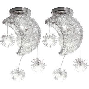 NORCKS (2X) Modern Ceiling Light 15CM Creative Moon Ceiling Lamp Vintage Retro Chandelier for Hallway Bedroom Living Room Kitchen Indoor Lighting NORCKS (2X) Modern Ceiling Light 15CM Creative Moon Ceiling Lamp Vintage Retro Chandelier for Hallway Bedroom Living Room Kitchen Indoor Lighting
