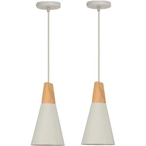 STOEX 2X Modern Pendant Light White, Metal Wooden Lamp Shade, Nordic Pendant Lights Contemporary Style Pendant Lights Retro Hanging Lamp Bulb Not Included STOEX 2X Modern Pendant Light White, Metal Wooden Lamp Shade, Nordic Pendant Lights Contemporary Style Pendant Lights Retro Hanging Lamp Bulb Not Included