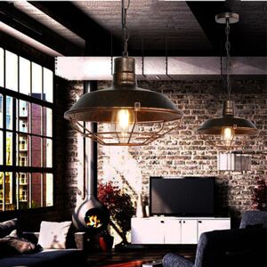 Hurricane Vintage Industrial Pendant Light - 2X Rusty E27 Hurricane Vintage Industrial Pendant Light - 2X Rusty E27
