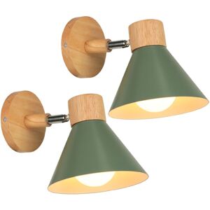 NORCKS 2X) Retro Indoor Wall Light Metal Wall Lamp E27 Vintage Wall Sconce For Bedroom Living Room Bathroom (Dark Green) NORCKS 2X) Retro Indoor Wall Light Metal Wall Lamp E27 Vintage Wall Sconce For Bedroom Living Room Bathroom (Dark Green)