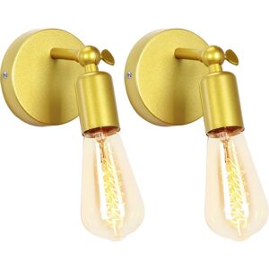 NORCKS 2X Retro Wall Lights Modern Vintage Wall Lamp Creative Simple Wall Sconce For Bedside Office Stair Gold NORCKS 2X Retro Wall Lights Modern Vintage Wall Lamp Creative Simple Wall Sconce For Bedside Office Stair Gold
