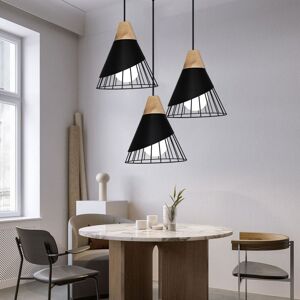 Hobby Set of 3 Pendant Lamps - Industrial Badminton Design - Black Hobby Set of 3 Pendant Lamps - Industrial Badminton Design - Black