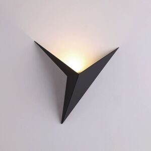 Linghhang - 3W led Indoor Wall Light, Creative Triangle Shape Black Wall Lamp 3000K Warm White Modern Metal Wall Light Fixture for Bedroom Living Linghhang - 3W led Indoor Wall Light, Creative Triangle Shape Black Wall Lamp 3000K Warm White Modern Metal Wall Light Fixture for Bedroom Living