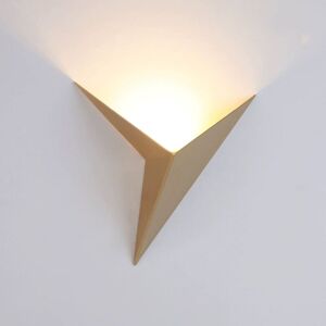 Linghhang - 3W led Indoor Wall Light, Creative Triangle Shape Gold Wall Lamp 3000K Warm White Modern Metal Wall Light Fixture for Bedroom Living Room Linghhang - 3W led Indoor Wall Light, Creative Triangle Shape Gold Wall Lamp 3000K Warm White Modern Metal Wall Light Fixture for Bedroom Living Room
