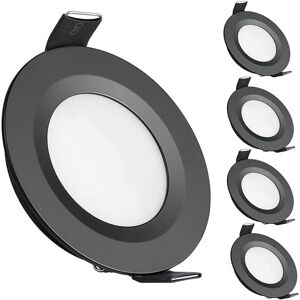 WOIYIC 4 x 12V LED Recessed Spotlight Hole 58-65mm 3W 3200K Recessed Ceiling Light for Motorhome Boat Caravan Van Yacht, Warm White (Black)- WOIYIC 4 x 12V LED Recessed Spotlight Hole 58-65mm 3W 3200K Recessed Ceiling Light for Motorhome Boat Caravan Van Yacht, Warm White (Black)-