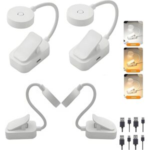 IKODM 4PCS Mini LED Reading Light, Rechargeable Clip-on Reading Lamp, Eye Protection, Stepless Dimming & 3 Colors, 360° Flexible Neck, Portable for IKODM 4PCS Mini LED Reading Light, Rechargeable Clip-on Reading Lamp, Eye Protection, Stepless Dimming & 3 Colors, 360° Flexible Neck, Portable for