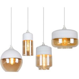 NORCKS 4PCS-Modern Pendant Light Industrial Vintage Chandelier Creative Glass Hanging Lamp Retro Ceiling Light White For Living Room Kitchen NORCKS 4PCS-Modern Pendant Light Industrial Vintage Chandelier Creative Glass Hanging Lamp Retro Ceiling Light White For Living Room Kitchen