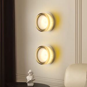 WOTTES 5W led Wall Light Modern Wall Lamp Smoke Gray Round Shaped Sconce Wall Light Warm White Light 2Pcs WOTTES 5W led Wall Light Modern Wall Lamp Smoke Gray Round Shaped Sconce Wall Light Warm White Light 2Pcs