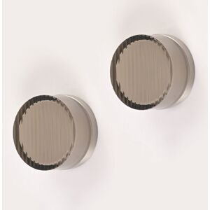 WOTTES 5W Modern led Wall Light Smoke Gray Indoor Wall Lamp Round Shaped Sconce Wall Light Warm White Light 2Pcs WOTTES 5W Modern led Wall Light Smoke Gray Indoor Wall Lamp Round Shaped Sconce Wall Light Warm White Light 2Pcs