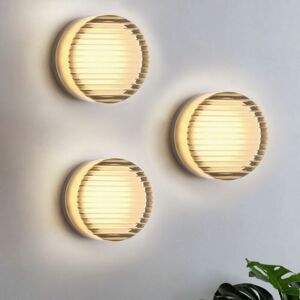 WOTTES 5W Modern led Wall Light Smoke Gray Indoor Wall Lamp Round Shaped Sconce Wall Light Warm White Light 3Pcs WOTTES 5W Modern led Wall Light Smoke Gray Indoor Wall Lamp Round Shaped Sconce Wall Light Warm White Light 3Pcs