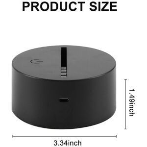 TLILY 6 Pieces 3D Night led Light Lamp Base 16 Colors Base , Decorative Light Lamp Base for Acrylic and Resin Glass (Black) TLILY 6 Pieces 3D Night led Light Lamp Base 16 Colors Base , Decorative Light Lamp Base for Acrylic and Resin Glass (Black)