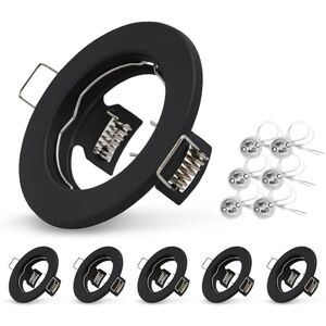 Tlily - 6pcs Down Light Frame Recessed led Ceiling Fixtures Downlight GU10 MR16 Spot Lights Fitting Fixture Black Tlily - 6pcs Down Light Frame Recessed led Ceiling Fixtures Downlight GU10 MR16 Spot Lights Fitting Fixture Black