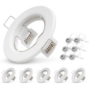Tlily - 6pcs Down Light Frame Recessed led Ceiling Fixtures Downlight GU10 MR16 Spot Lights Fitting Fixture White Tlily - 6pcs Down Light Frame Recessed led Ceiling Fixtures Downlight GU10 MR16 Spot Lights Fitting Fixture White
