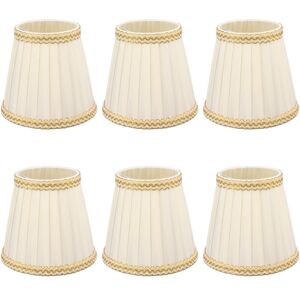 Groofoo - 6Pcs Small Lamp Shade Clip On Drum Lampshade Cloth for Chandelier Candle Bulbs Lighting Accessories Groofoo - 6Pcs Small Lamp Shade Clip On Drum Lampshade Cloth for Chandelier Candle Bulbs Lighting Accessories