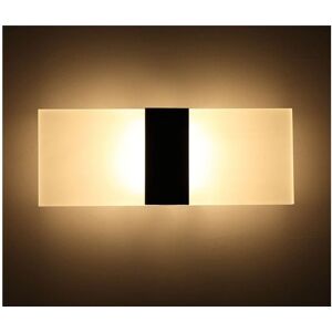 TONCHEAN 6W Black and White Brushed Indoor Wall Light ac 85-265(V) Modern Acrylic Corridor Lighting for Hallway Bedroom Staircase Decorative Lights Lamp Size: TONCHEAN 6W Black and White Brushed Indoor Wall Light ac 85-265(V) Modern Acrylic Corridor Lighting for Hallway Bedroom Staircase Decorative Lights Lamp Size: