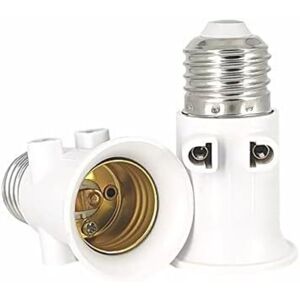 TORMATOR 7.5x4.3cm 2 pieces per Lamp Socket Adapter E27 Plug Conversion to Power Outlet and E27 Socket TORMATOR 7.5x4.3cm 2 pieces per Lamp Socket Adapter E27 Plug Conversion to Power Outlet and E27 Socket