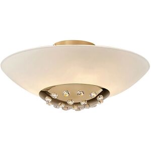 Diyas - Inspired Clearance - Amada Flush Ceiling 6 Light G9, French Gold/Opal White Glass Diyas - Inspired Clearance - Amada Flush Ceiling 6 Light G9, French Gold/Opal White Glass