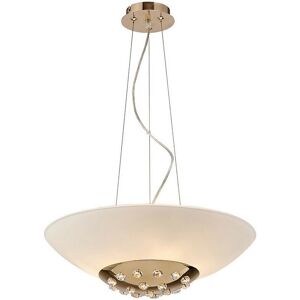 DIYAS Inspired Clearance - Amada Pendant 6 Light G9, French Gold/Opal White Glass DIYAS Inspired Clearance - Amada Pendant 6 Light G9, French Gold/Opal White Glass