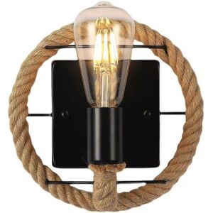 AIPERQ American Retro Hemp Rope Wall Lamp Industrial Iron Lamp for Bar Attic Restaurant Corridor Balcony Without Bulbs AIPERQ American Retro Hemp Rope Wall Lamp Industrial Iron Lamp for Bar Attic Restaurant Corridor Balcony Without Bulbs