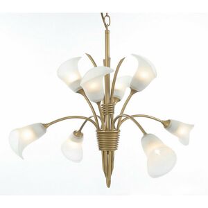 Diyas - Inspired Clearance - Ancona Pendant 8 Light G9 Satin French Gold Diyas - Inspired Clearance - Ancona Pendant 8 Light G9 Satin French Gold