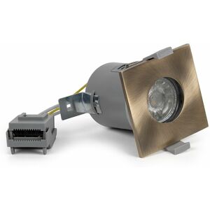 Se Home - Antique Brass GU10 Square Fire Rated Downlight - IP65 Se Home - Antique Brass GU10 Square Fire Rated Downlight - IP65