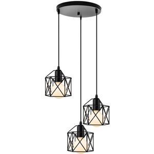 NORCKS Antique Creative Cube Pendant Lights Black Retro Pendant Light Vintage Industrial Chandelier Metal Cage Iron Pendant Lights E27 NORCKS Antique Creative Cube Pendant Lights Black Retro Pendant Light Vintage Industrial Chandelier Metal Cage Iron Pendant Lights E27