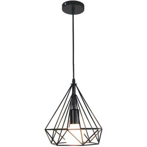 Norcks - Antique Diamond Pendant Light Retro Pendant Lights Black Industrial Metal Chandelier Vintage Ceiling Lights 25Cm Norcks - Antique Diamond Pendant Light Retro Pendant Lights Black Industrial Metal Chandelier Vintage Ceiling Lights 25Cm