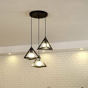 AXHUP Black Triangle Pendant Light - Vintage Industrial Decor AXHUP Black Triangle Pendant Light - Vintage Industrial Decor