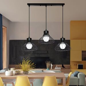 AXHUP Pendant Light - 3-Light Vintage Industrial Lamp Ø23cm Black AXHUP Pendant Light - 3-Light Vintage Industrial Lamp Ø23cm Black