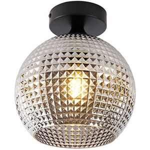 Qazqa Sphere Ceiling Light - Art Deco Black Crystal Qazqa Sphere Ceiling Light - Art Deco Black Crystal