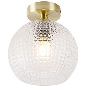 Qazqa Art Deco Brass Ceiling Light - Sphere Qazqa Art Deco Brass Ceiling Light - Sphere