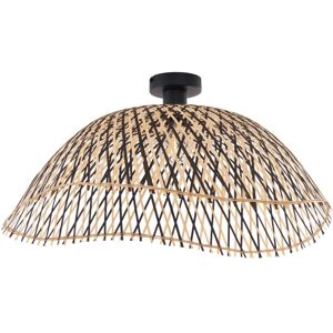 QAZQA Art Deco Ceiling Light Black Bamboo 60 cm - Alka QAZQA Art Deco Ceiling Light Black Bamboo 60 cm - Alka