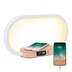 Héloise - Bedside Lamp, Led Desk Lamp 10W Wireless Charging Lamp With Dimmable Touch Bedside Lamp Digital Clock Reading Light Usb Charging Color Héloise - Bedside Lamp, Led Desk Lamp 10W Wireless Charging Lamp With Dimmable Touch Bedside Lamp Digital Clock Reading Light Usb Charging Color