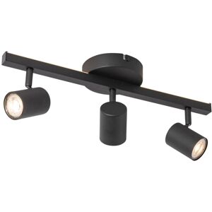 QAZQA Black GU10 Ceiling Spotlight 50mm 3-Light Incl. Backlight - Back Up QAZQA Black GU10 Ceiling Spotlight 50mm 3-Light Incl. Backlight - Back Up