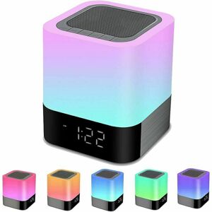 DEWDAT Bluetooth Speaker Alarm Clock Bedside Lamp Touch Bedroom rgb Color Changing led Alarm Clock Night Light Kids Christmas Gift Portable Bluetooth Speaker DEWDAT Bluetooth Speaker Alarm Clock Bedside Lamp Touch Bedroom rgb Color Changing led Alarm Clock Night Light Kids Christmas Gift Portable Bluetooth Speaker