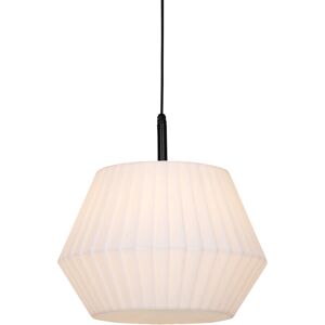 Qazqa Modern Outdoor Pendant Light Black White 45.6cm IP44 - Robbert Qazqa Modern Outdoor Pendant Light Black White 45.6cm IP44 - Robbert
