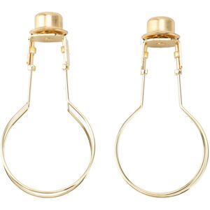 Groofoo - Bulb Clip Adapter Metal Wire Rust Proof Clip On Bulb Lampshade Holder with Finial Top for Table Lamp Floor Lamp 2pcs Gold Groofoo - Bulb Clip Adapter Metal Wire Rust Proof Clip On Bulb Lampshade Holder with Finial Top for Table Lamp Floor Lamp 2pcs Gold