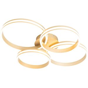 QAZQA Brass 4-Light Dimmable Ceiling Lamp - Navara QAZQA Brass 4-Light Dimmable Ceiling Lamp - Navara