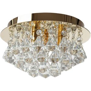 Toolight Gold Crystal Ceiling Lamp - 3 Light Points - Modern Style Toolight Gold Crystal Ceiling Lamp - 3 Light Points - Modern Style
