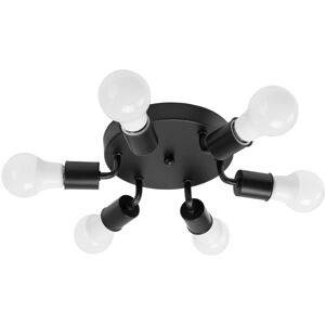 Toolight Black Metal Ceiling Lamp - 6 Pts E27 - Modern Style Toolight Black Metal Ceiling Lamp - 6 Pts E27 - Modern Style
