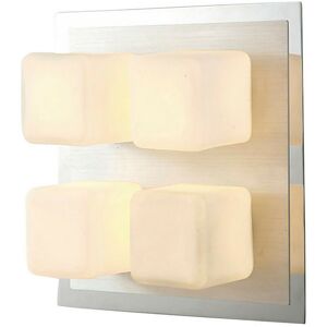 Diyas - Inspired Clearance - IP44 Cube Flush Ceiling 4 Light G9 Polished Chrome & Aluminium Diyas - Inspired Clearance - IP44 Cube Flush Ceiling 4 Light G9 Polished Chrome & Aluminium