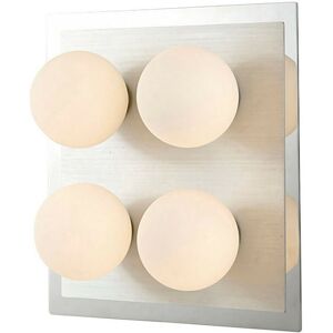 Inspired Lighting IP44 Globe Flush Ceiling Light - 4 Light, Chrome & Aluminium Inspired Lighting IP44 Globe Flush Ceiling Light - 4 Light, Chrome & Aluminium