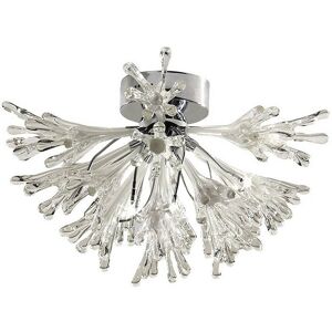 Diyas - Inspired Clearance - Love Ceiling Large 9 Light G4 Polished Chrome/White Glass, not led/cfl Compatible Diyas - Inspired Clearance - Love Ceiling Large 9 Light G4 Polished Chrome/White Glass, not led/cfl Compatible