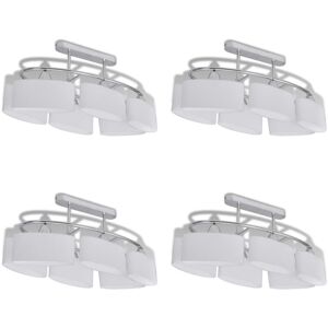 Vidaxl - Ceiling Lamp with Ellipsoid Glass Shades 4 pcs E14 Vidaxl - Ceiling Lamp with Ellipsoid Glass Shades 4 pcs E14